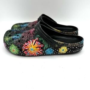 CROCS Black Multicolor Fireworks Sandals